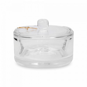 Конфетница с крышкой, 12 см, стекло, металл, серия Glory, ANNA LAFARG, Китай, Конфетницы