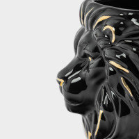 Кружка «Лев», 540 мл, керамика, черный, золотистый, рельеф, серия Manly, ANNA LAFARG, Китай_00822620050107051012.jpg