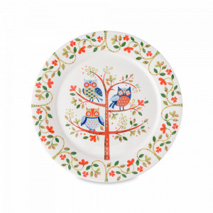 Тарелка закусочная Owl, 17.5 см, фарфор, белый, декор, серия Birds of Paradise, LIBERTY JONES, Россия, LIBERTY JONES (Россия)