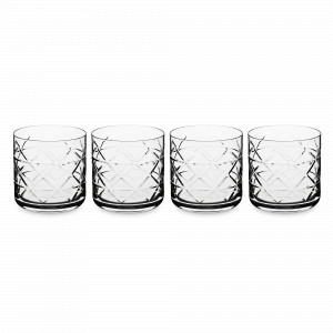 Набор из 4-х стаканов для виски, 370 мл, хрусталь, серия NewPort, GUY DEGRENNE, Франция, Набор стаканов для виски