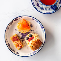 Блюдо сервировочное для торта, 20 см, фарфор, белый, синий, серия London Pottery, KITCHEN CRAFT, Великобритания_00813080054256148195.jpg