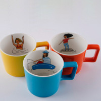 Кружка LOVE SWIM, 400 мл, фарфор, желтый, WALMER, Великобритания_00813200045787083924.jpg