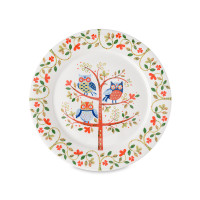 Тарелка закусочная Owl, 17.5 см, фарфор, белый, декор, серия Birds of Paradise, LIBERTY JONES, Россия