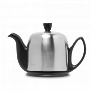 Чайник заварочный с колпаком, 700 мл, фарфор, нержавеющая сталь, черный, серия Salam, GUY DEGRENNE, Франция, GUY DEGRENNE (Франция)