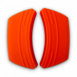 Набор из 2-ух съемных прихваток для кастрюль, 6,5 х 3,5 см, силикон, оранжевый, серия Flame, LE CREUSET, Франция, Коллекция в оранжевом LE CREUSET