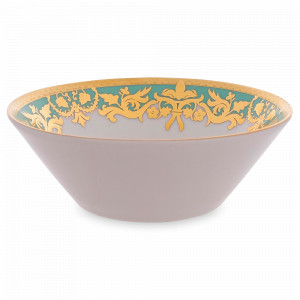 Пиала Seladon Gold, 13 см, фарфор, оливковый, золотой, серия Constanza Natalia, FALKENPORZELLAN, Германия, Скидка до -30% на фарфор FALKENPORZELLAN