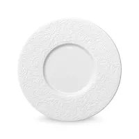 Блюдце для чайной чашки, 15.8 см, фарфор, белый, рельеф, серия L' Couture, GUY DEGRENNE, Франция, 