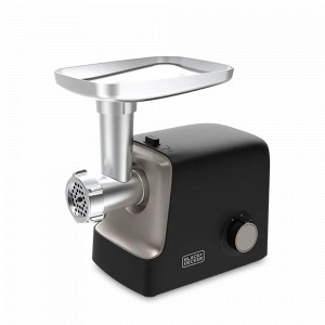 Мясорубка , 2200 Вт, нержавеющая сталь, пластик, черный, стальной, BLACK+DECKER, США, Мясорубки