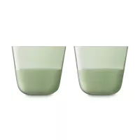 Набор из 2-х низких стаканов, 260 мл, стекло, зеленый, серия Arc Contrast, LSA International, Великобритания, 