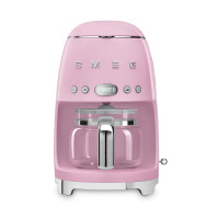 Кофеварка капельная, нержавеющая сталь, пластик, розовый, SMEG, Италия