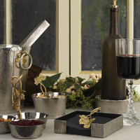 Подставка для салфеток «Плющ и дуб», размер: 13 х 13 х 4 см, материал: нержавеющая сталь, латунь, серия Ivy & Oak, MICHAEL ARAM, США_00802010062446913935.jpg