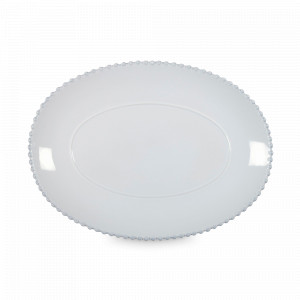 Блюдо овальное White, 34 х 25 см, керамика, белый, серия Pearl, COSTA NOVA, Португалия, Блюда сервировочные, менажницы