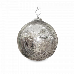 Украшение новогоднее Шар подвес, 20 см, стекло, серебристый, ROOMERS FURNITURE, Нидерланды, Новогодний декор ROOMERS FURNITURE