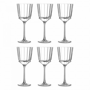 Набор из 6-ти бокалов для вина, 250 мл, хрустальное стекло, серия Macassar, CRISTAL D ARQUES, Франция, Фужеры для вина