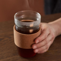 Кружка дорожная Cozy Cup, 450 мл, боросиликатное стекло, силикон, светло-серый, SMART SOLUTIONS, Россия_00818870045588941479.jpg