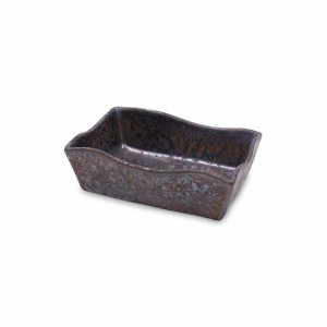 Салатник порционный Black, 12 х 8 см, каменная керамика, черный, коричневый, серия Shell, ROOMERS TABLEWARE, Нидерланды, Салатники из керамики