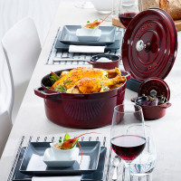 Кокот круглый, 3,8 л, 24 см, чугун, гранатовый, серия La Cocotte, STAUB, Франция_00795640052524499291.jpg
