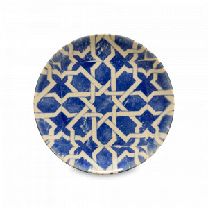 Тарелка закусочная Algarve, 21.6 см, керамика, белый, синий, серия Elements, COSTA NOVA, Португалия, Тарелки синие