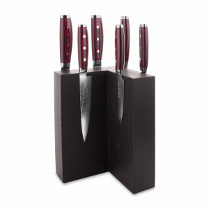 Набор из 6-ти кухонных ножей на подставке из дуба, серия GOU 161, YAXELL, Япония, YAXELL (Япония)