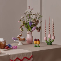 Подсвечник для 3-х свечей Floret, 20 см, фарфор, розовый, серия Blossom, TKANO, Китай_00822870055326403301.jpg