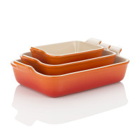 Форма для запекания, 32 х 24 см, керамика, оранжевый, серия Flame, LE CREUSET, Франция_00805150053577255867.jpg