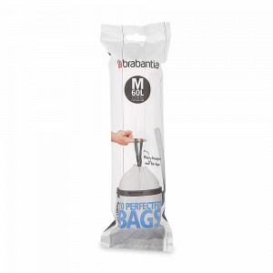 Пакет для мусора M, 10 штук, 60 л, полиэтилен, BRABANTIA, Бельгия, Мусорные ведра 60 л. Brabantia