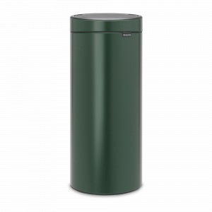 Контейнер для мусора с крышкой, 30 л, нержавеющая сталь, пластик, темно-зеленый, серия Touch Bin New, BRABANTIA, Бельгия, Мусорные ведра 30 л. Brabantia