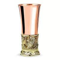 Стопка &quot;Глухари&quot;, 65 мл, медь, латунь, серия Охотничий домик, Кольчугинский Мельхиор, Россия, 