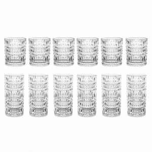 Набор из 12-ти стаканов, 304 и 434 мл, хрустальное стекло, серия Ethno, NACHTMANN, Германия, Подарочные бокалы для виски