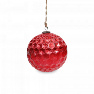 Украшение новогоднее Шар подвес, 20 см, стекло, красный, ROOMERS FURNITURE, Нидерланды, ROOMERS FURNITURE (Нидерланды)