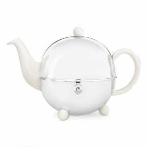 Чайник заварочный Cosy, 1,3 л, нержавеющая сталь, керамика, белый, BREDEMEIJER, Нидерланды, Чайники заварочные керамические