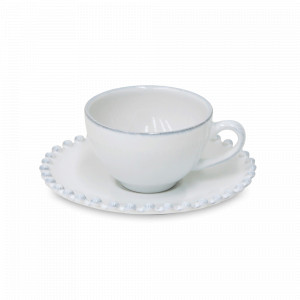 Пара кофейная White, 90 мл, керамика, белый, серия Pearl, COSTA NOVA, Португалия, Кофейные пары