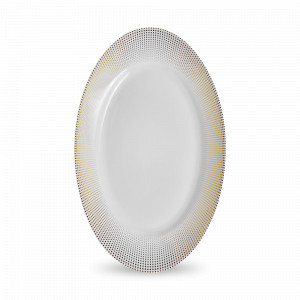 Блюдо овальное, 38 см, фарфор, белый, золотой, серия Meridien Gold, WALLENDORFER, Германия, WALLENDORFER (Германия)