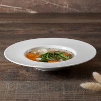 Тарелка суповая, 24.6 см, костяной фарфор, белый, серия Плиссе, DECOR DE TABLE, Россия_00818670059320628714.jpg