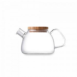 Чайник заварочный, 900 мл, боросиликатное стекло, бамбук, SAMADOYO, Китай, Китайские заварочные чайники