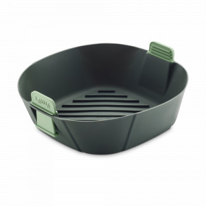 Вставка - корзина для аэрогриля, 22 х 22 см, силикон, темно-зеленый, LEKUE, Испания, Печи