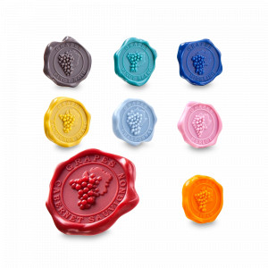 Набор из 8 маркеров для бокалов «Классика», размер: 3 х 3,2 см, материал: силикон, VACU VIN, Нидерланды, Барные аксессуары для коктейлей