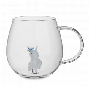 Кружка , 450 мл, стекло, серия Bunny, ANNA LAFARG, Китай, 