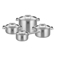 Набор посуды из 8 предметов для индукционных плит, 3 кастрюли, 1 ковш, 4 крышки, серия Limited Edition, ELO, Германия, 