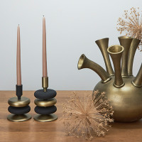 Подсвечник на одну свечу, 12 см, металл, черный, серия Vivlend, BERGENSON BJORN, Великобритания_00813860063183018178.jpg