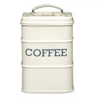 Банка для хранения COFFEE, металл, 17 х 11 см, кремовый, серия Living Nostalgia, KITCHEN CRAFT, Великобритания, 
