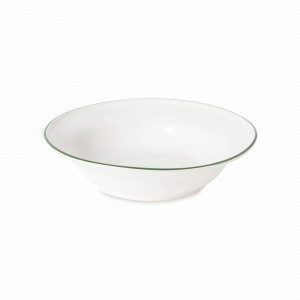 Тарелка для пасты White/Green, 21 см, керамика, белый, зеленый, серия Beja, COSTA NOVA, Португалия, Beja COSTA NOVA