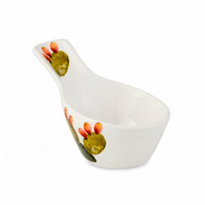 Подставка для ложки, 20 х 13 х 14 см, керамика, белый, декор, серия Cactus, NUOVA CER, Италия, NUOVA CER (Италия)