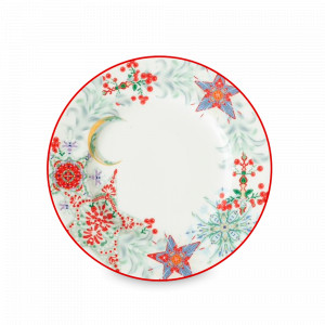 Тарелка десертная, 20.5 см, фарфор, белый, декор, серия Счастливая Звезда, MIX&amp;MATCH HOME, Китай, Скидки -30% на фарфор MIX&MATCH