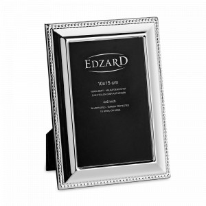 Рамка для фото 10 х 15 см Perla, нержавеющая сталь, посеребрение, EDZARD, Германия, EDZARD (Германия)
