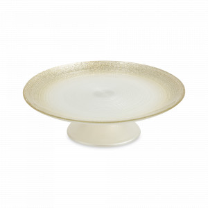 Блюдо на ножке, 21 см, стекло, золотистый, серия Marbella, ANNA LAFARG, Китай, Тортовницы на ножке со стеклянным колпаком