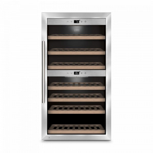 Шкаф винный WineComfort 660 Smart для 66 бутылок, нержавеющая сталь, стекло, стальной, CASO, Германия, Винные шкафы Caso