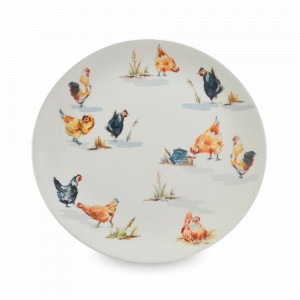 Тарелка закусочная, 21 см, фарфор, белый, декор, серия Country Farmyard, GRACE BY TUDOR, Великобритания, GRACE BY TUDOR (Великобритания)