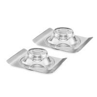 Набор из 2-х подставок для яиц Brunch, размер: 12,3 х 9 см, материал: нержавеющая сталь, пластик, GEFU, Германия