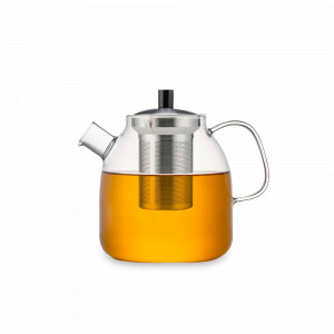 Чайник заварочный с ситечком, 1.3 л, боросиликатное стекло, нержавеющая сталь, SAMADOYO, Китай, Китайские заварочные чайники